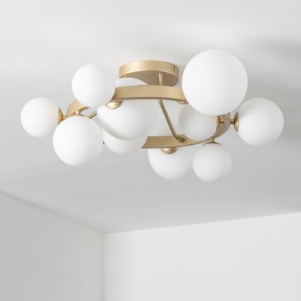 Brilagi - LED Surface-mounted chandelier MILLA 10xG9/3W/230V gold/white