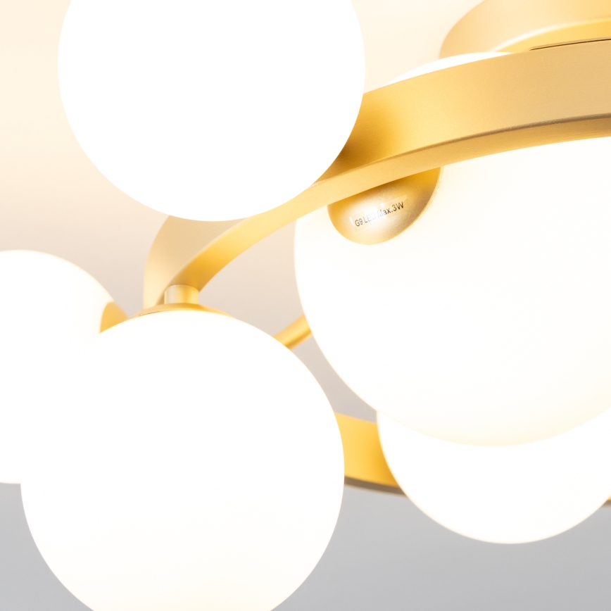 Brilagi - LED Surface-mounted chandelier MILLA 10xG9/3W/230V gold/white