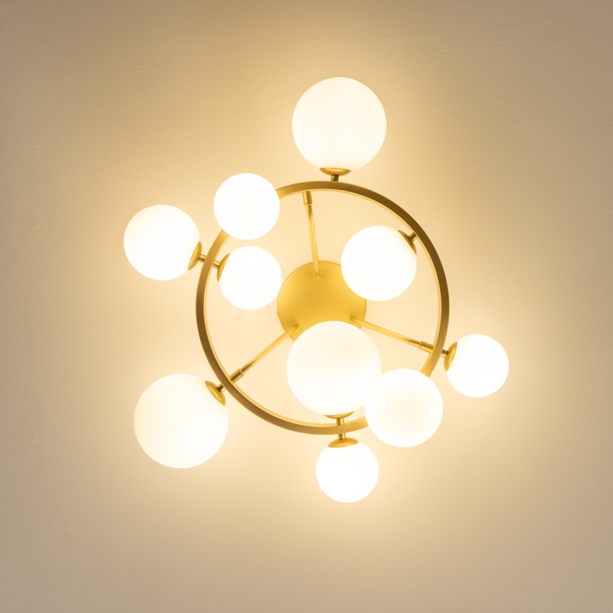 Brilagi - LED Surface-mounted chandelier MILLA 10xG9/3W/230V gold/white
