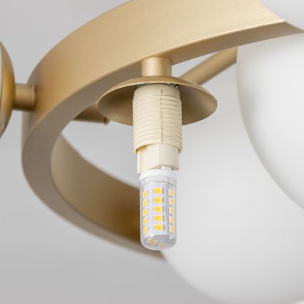 Brilagi - LED Surface-mounted chandelier MILLA 10xG9/3W/230V gold/white