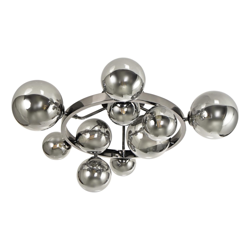 Brilagi - LED Surface-mounted chandelier MILLA 10xG9/3W/230V shiny chrome/smoky