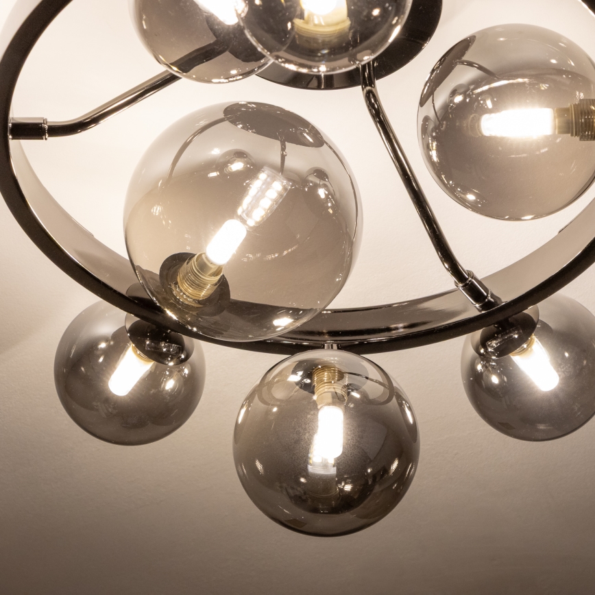 Brilagi - LED Surface-mounted chandelier MILLA 10xG9/3W/230V shiny chrome/smoky