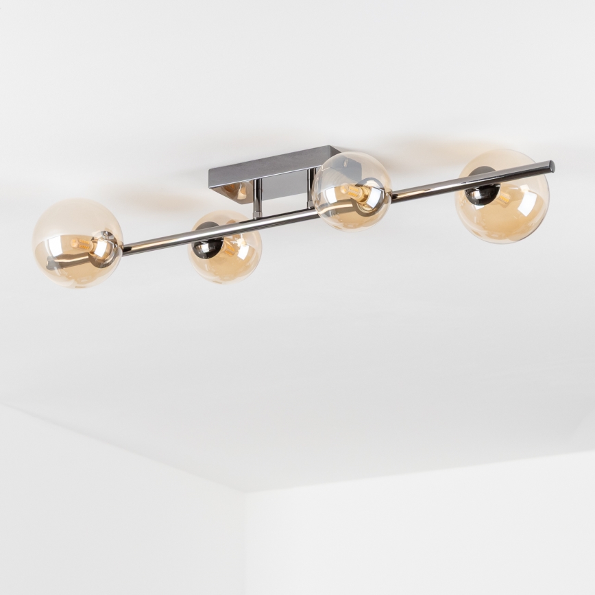 Brilagi - LED Surface-Mounted Chandelier MILLA 4xG9/3W/230V Black Chrome/Gold