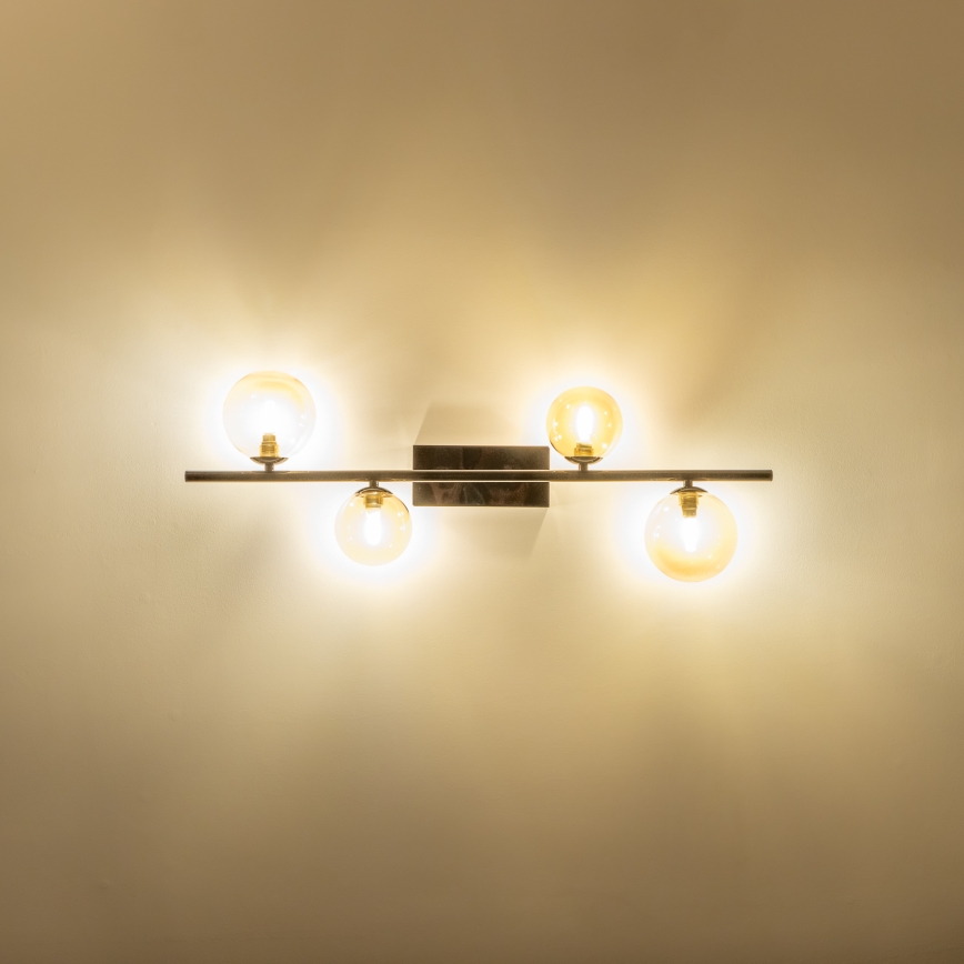 Brilagi - LED Surface-Mounted Chandelier MILLA 4xG9/3W/230V Black Chrome/Gold