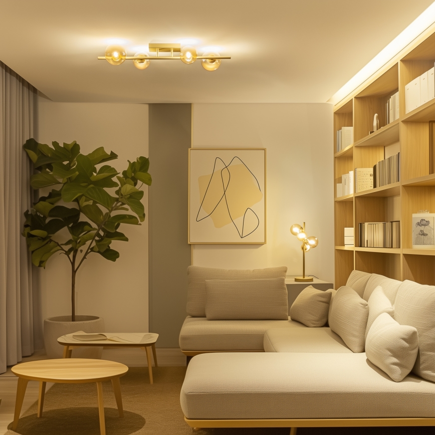 Brilagi - LED Surface-mounted chandelier MILLA 4xG9/3W/230V gold