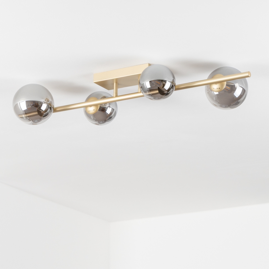 Brilagi - LED Surface-mounted chandelier MILLA 4xG9/3W/230V gold/smoky