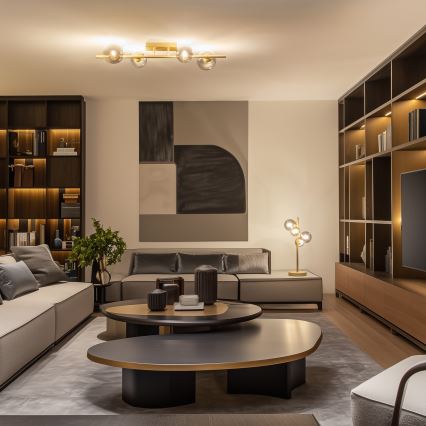 Brilagi - LED Surface-mounted chandelier MILLA 4xG9/3W/230V gold/smoky