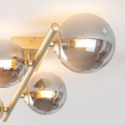 Brilagi - LED Surface-mounted chandelier MILLA 4xG9/3W/230V gold/smoky