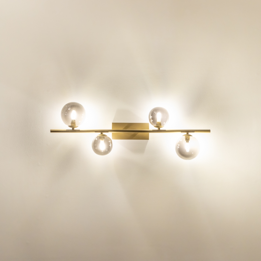 Brilagi - LED Surface-mounted chandelier MILLA 4xG9/3W/230V gold/smoky