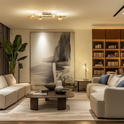 Brilagi - LED Surface-mounted chandelier MILLA 4xG9/3W/230V shiny chrome/gold