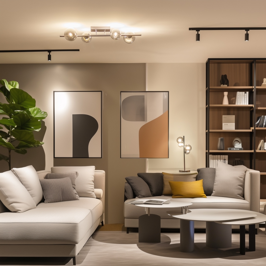 Brilagi - LED Surface-mounted chandelier MILLA 4xG9/3W/230V shiny chrome/smoky