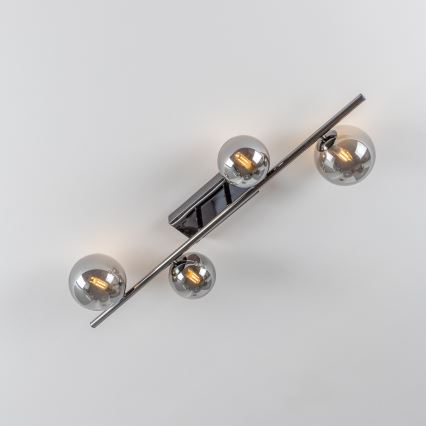 Brilagi - LED Surface-mounted chandelier MILLA 4xG9/3W/230V shiny chrome/smoky