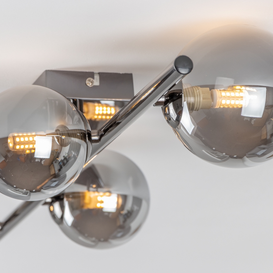 Brilagi - LED Surface-mounted chandelier MILLA 4xG9/3W/230V shiny chrome/smoky