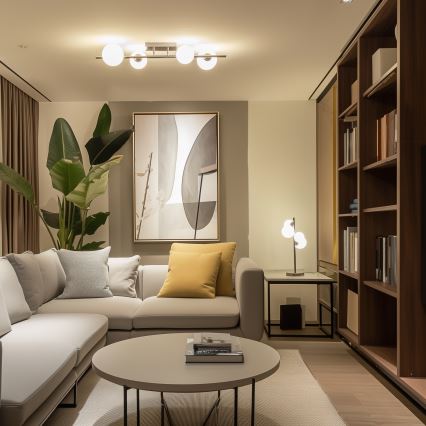 Brilagi - LED Surface-mounted chandelier MILLA 4xG9/3W/230V shiny chrome/white