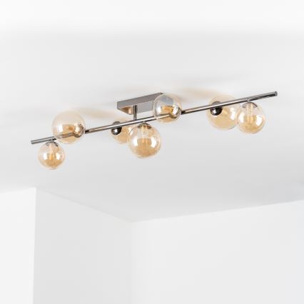 Brilagi - LED Surface-Mounted Chandelier MILLA 7xG9/3W/230V Black Chrome/Gold