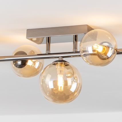 Brilagi - LED Surface-Mounted Chandelier MILLA 7xG9/3W/230V Black Chrome/Gold