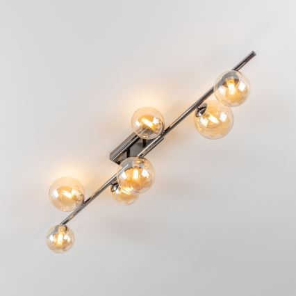 Brilagi - LED Surface-Mounted Chandelier MILLA 7xG9/3W/230V Black Chrome/Gold