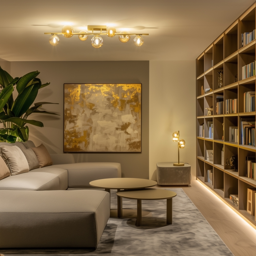 Brilagi - LED Surface-mounted chandelier MILLA 7xG9/3W/230V gold