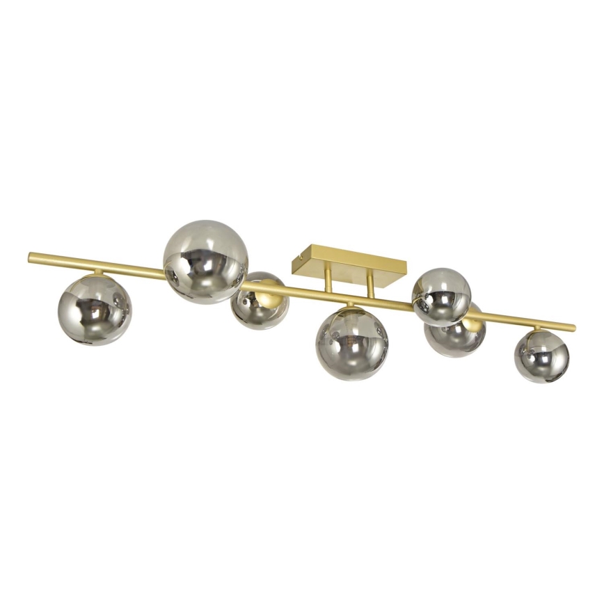 Brilagi - LED Surface-mounted chandelier MILLA 7xG9/3W/230V gold/smoky