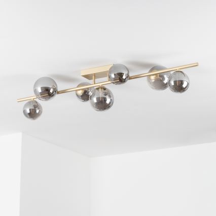 Brilagi - LED Surface-mounted chandelier MILLA 7xG9/3W/230V gold/smoky