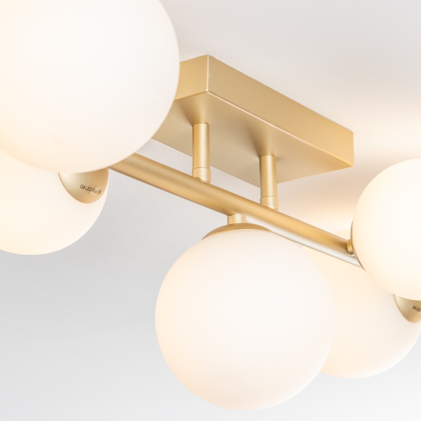 Brilagi - LED Surface-mounted chandelier MILLA 7xG9/3W/230V gold/white