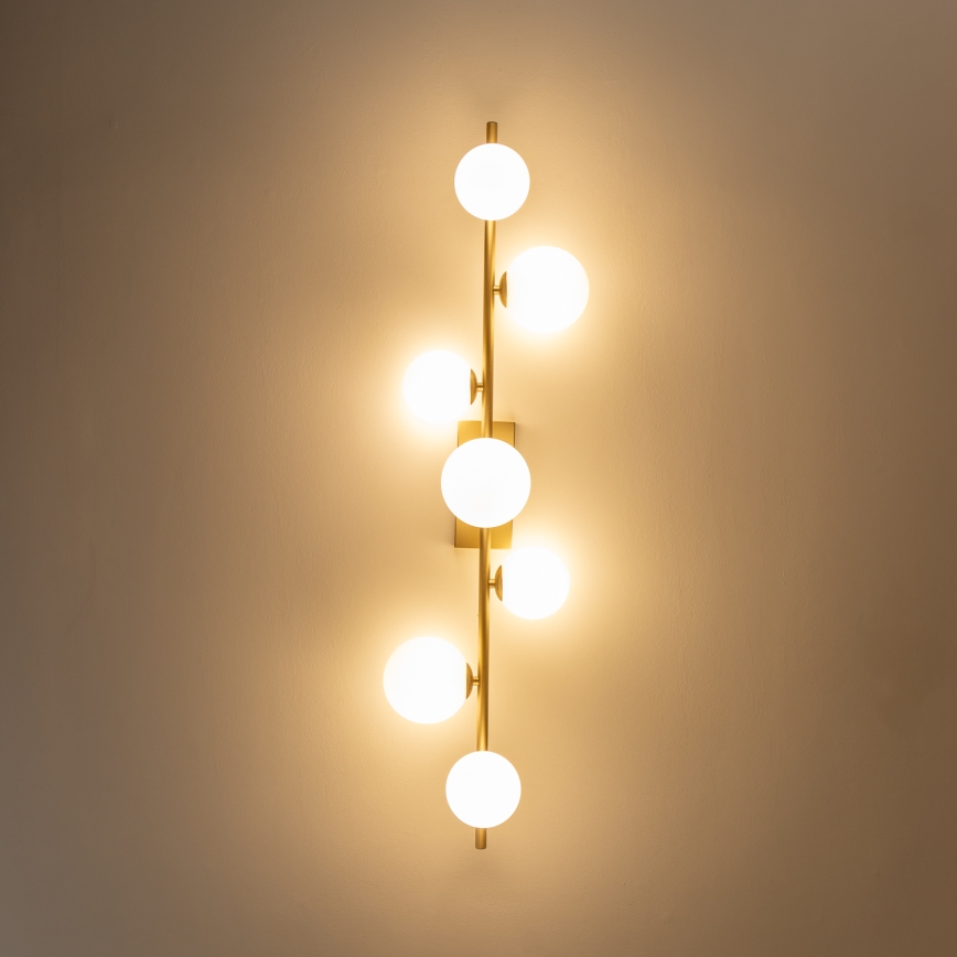 Brilagi - LED Surface-mounted chandelier MILLA 7xG9/3W/230V gold/white