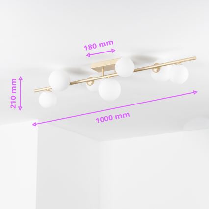 Brilagi - LED Surface-mounted chandelier MILLA 7xG9/3W/230V gold/white