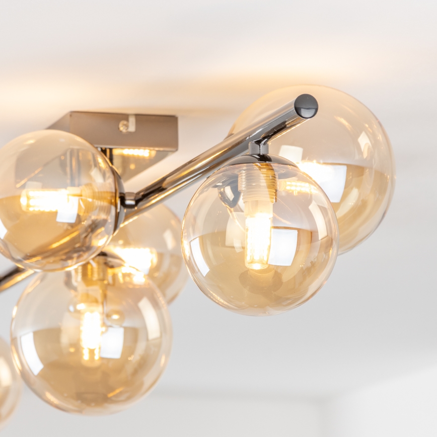 Brilagi - LED Surface-mounted chandelier MILLA 7xG9/3W/230V shiny chrome/gold