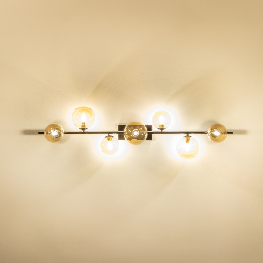 Brilagi - LED Surface-mounted chandelier MILLA 7xG9/3W/230V shiny chrome/gold