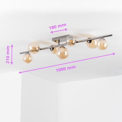 Brilagi - LED Surface-mounted chandelier MILLA 7xG9/3W/230V shiny chrome/gold