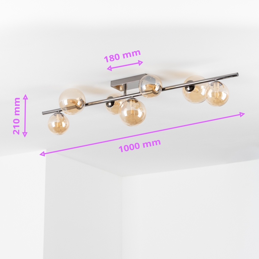 Brilagi - LED Surface-mounted chandelier MILLA 7xG9/3W/230V shiny chrome/gold