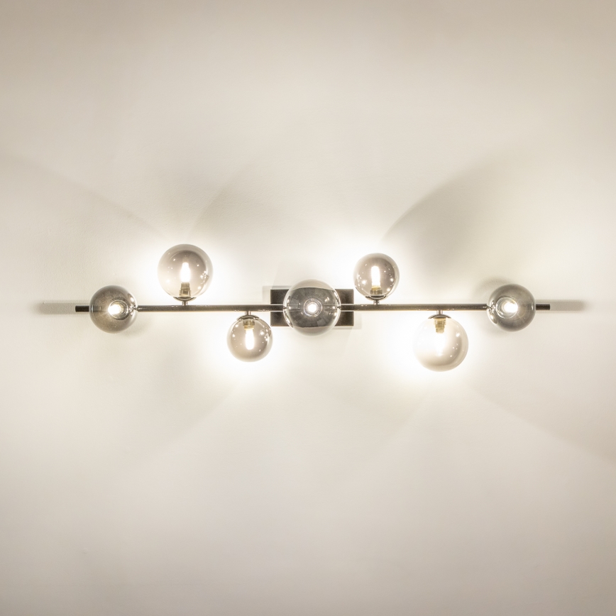 Brilagi - LED Surface-mounted chandelier MILLA 7xG9/3W/230V shiny chrome/smoky