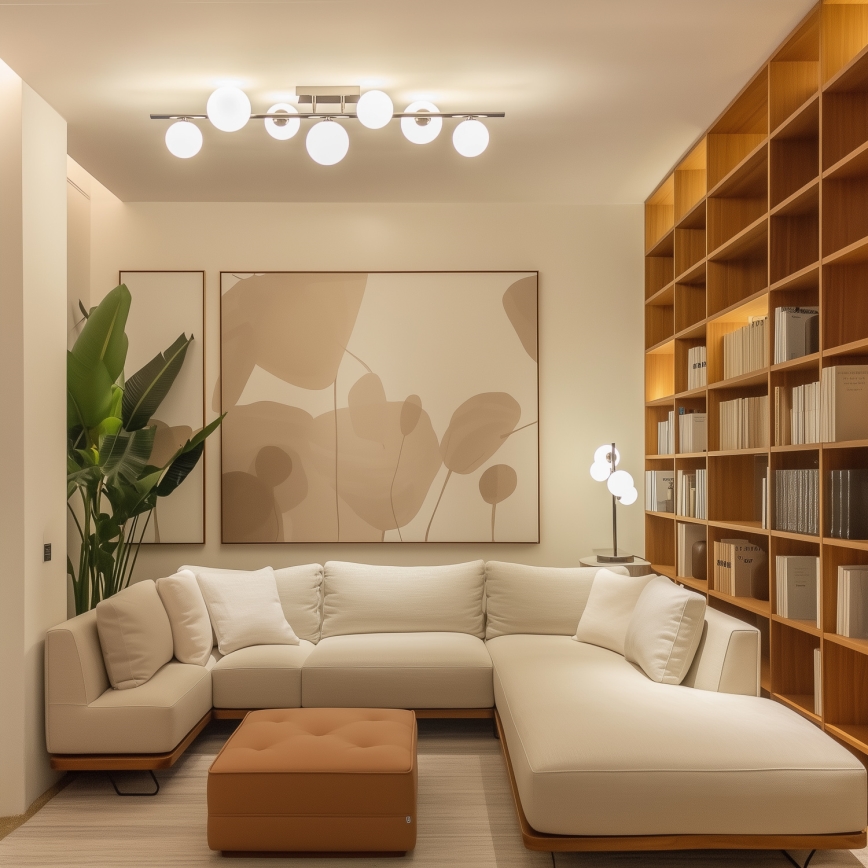 Brilagi - LED Surface-mounted chandelier MILLA 7xG9/3W/230V shiny chrome/white