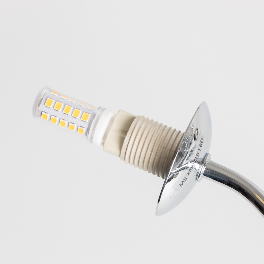 Brilagi - LED Surface-Mounted Chandelier MISTEL 15xG9/3W/230V Black Chrome/Smoked Glass