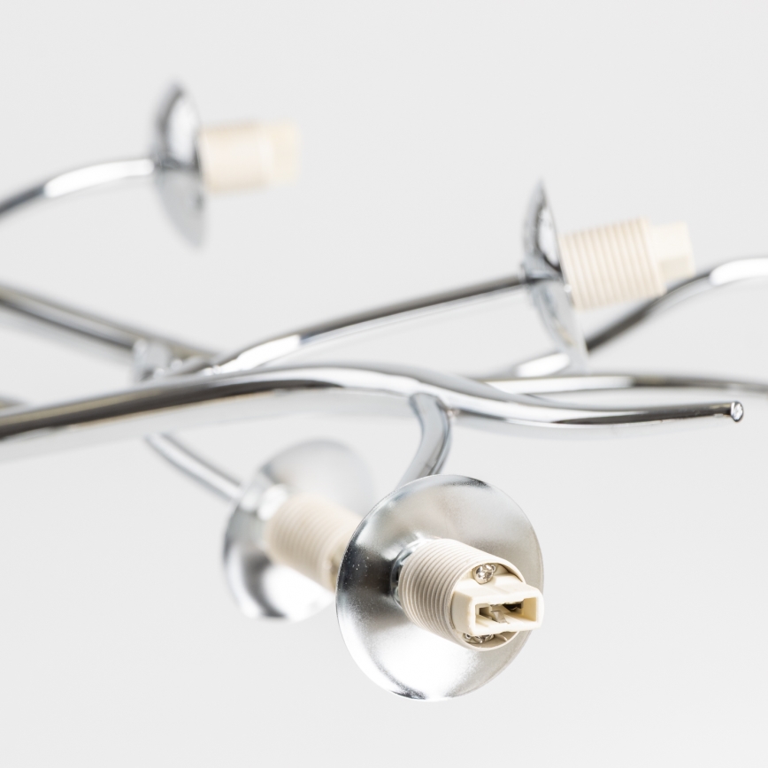 Brilagi - LED Surface-Mounted Chandelier MISTEL 15xG9/3W/230V Black Chrome/Smoked Glass