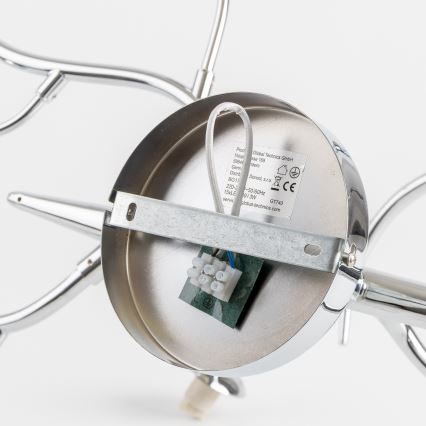 Brilagi - LED Surface-Mounted Chandelier MISTEL 15xG9/3W/230V Black Chrome/Smoked Glass