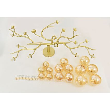 Brilagi - LED Surface-mounted chandelier MISTEL 15xG9/3W/230V gold