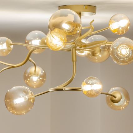 Brilagi - LED Surface-mounted chandelier MISTEL 15xG9/3W/230V gold