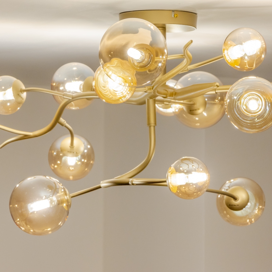 Brilagi - LED Surface-mounted chandelier MISTEL 15xG9/3W/230V gold