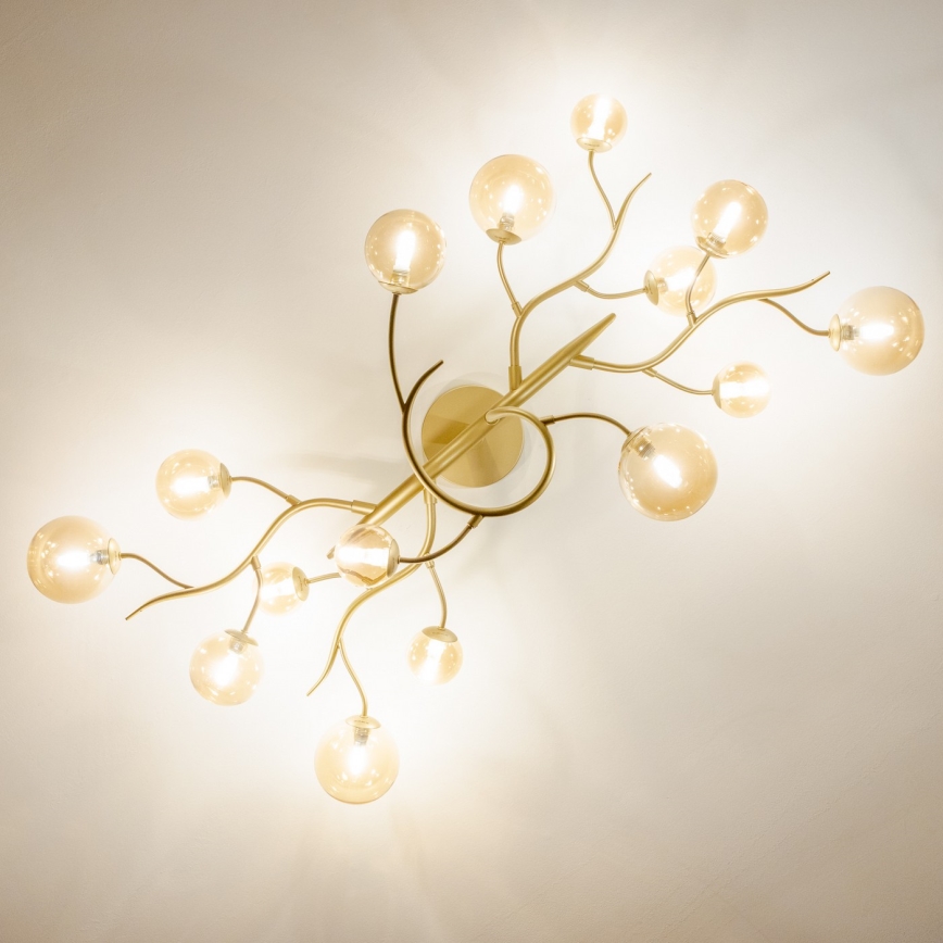 Brilagi - LED Surface-mounted chandelier MISTEL 15xG9/3W/230V gold