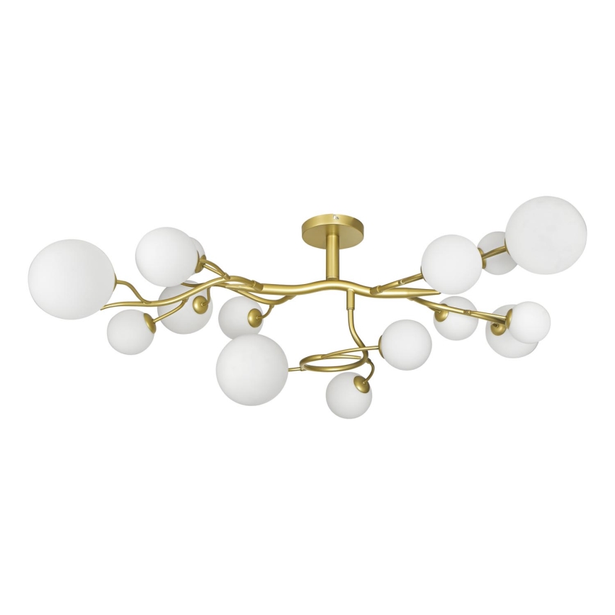 Brilagi - LED Surface-mounted chandelier MISTEL 15xG9/3W/230V gold/white