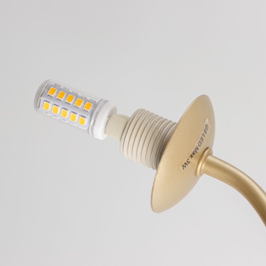 Brilagi - LED Surface-mounted chandelier MISTEL 15xG9/3W/230V gold/white