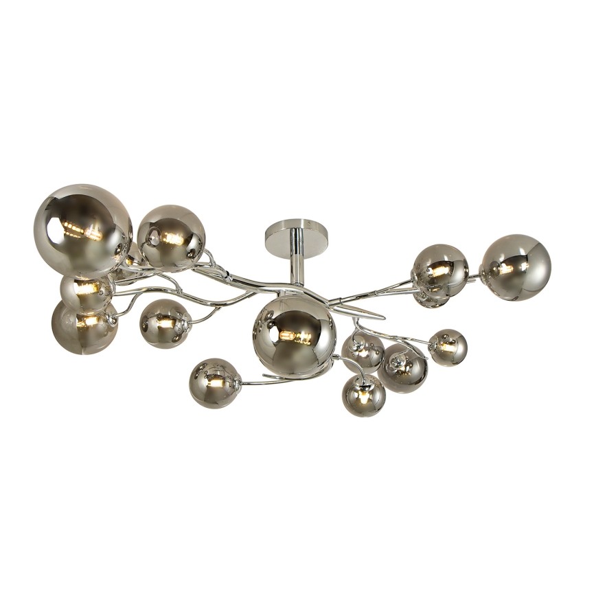 Brilagi - LED Surface-mounted chandelier MISTEL 15xG9/3W/230V shiny chrome/smoky