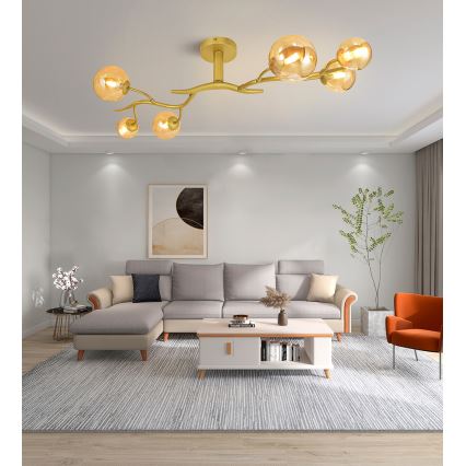 Brilagi - LED Surface-mounted chandelier MISTEL 6xG9/3W/230V gold