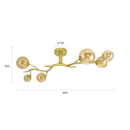 Brilagi - LED Surface-mounted chandelier MISTEL 6xG9/3W/230V gold