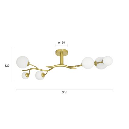 Brilagi - LED Surface-mounted chandelier MISTEL 6xG9/3W/230V gold/white