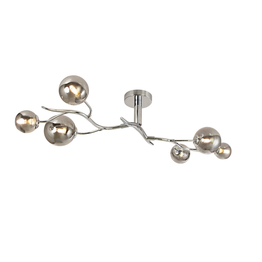 Brilagi - LED Surface-mounted chandelier MISTEL 6xG9/3W/230V shiny chrome/smoky