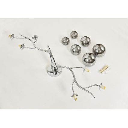 Brilagi - LED Surface-mounted chandelier MISTEL 6xG9/3W/230V shiny chrome/smoky