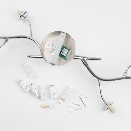 Brilagi - LED Surface-mounted chandelier MISTEL 6xG9/3W/230V shiny chrome/smoky