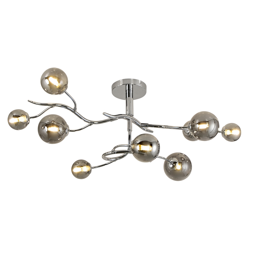 Brilagi - LED Surface-Mounted Chandelier MISTEL 9xG9/3W/230V black chrome/smoked